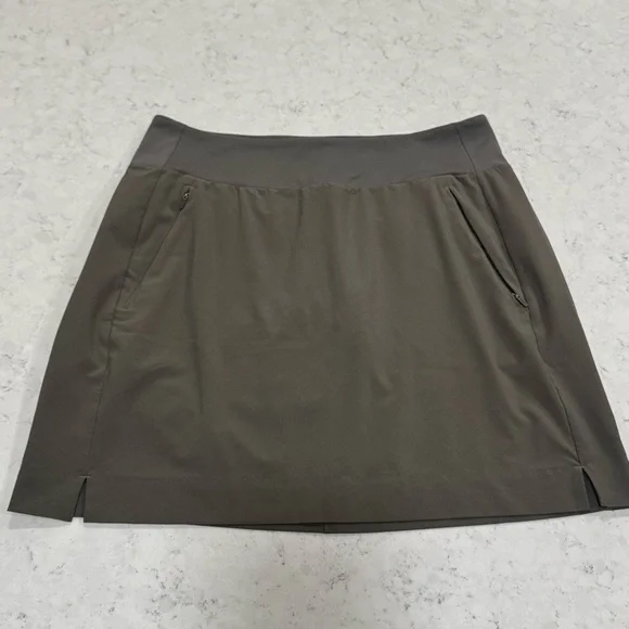 Athleta Women's Soho Skort Skirt Pickleball Golf Pockets Athletic Olive Green - Picture 3 of 12
